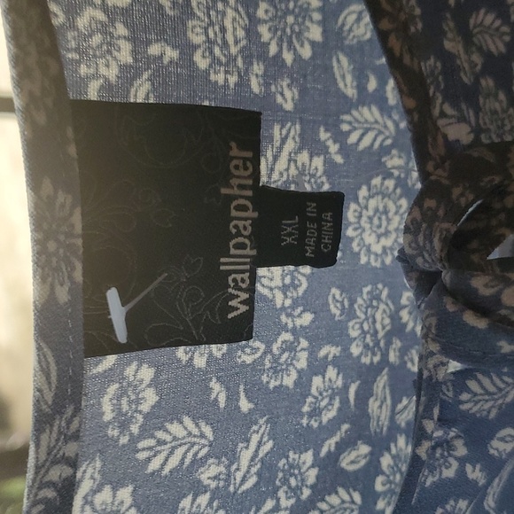 Wallpapher Blue Floral Tired Gathered Slv Sz. XXL Dress - Picture 3 of 13